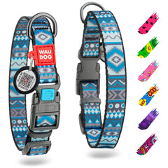 WAUDOG collar de nylon ajustable para perro grande, comodidad durante paseos largos.
