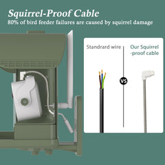 WAVEEME cable de conexión antiardillas protege la alimentación de visitas curiosas.