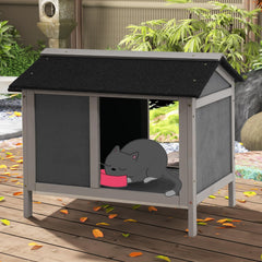 WAYTRIM Cama para gatos impermeable exterior ofrece refugio seguro para comer al aire libre.