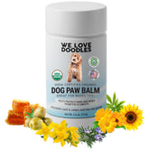 Bálsamo para patas de We Love Doodles en lata de 2.6 oz, suaviza y protege.