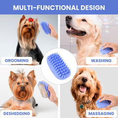 We Love Doodles cepillo baño para mascotas, distribución uniforme del champú para un lavado eficiente.