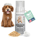 We Love Doodles champú seco para perros: botella lista para uso rápido