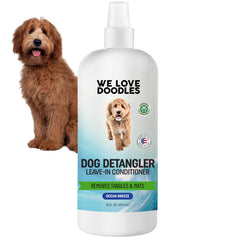 We Love Doodles Aerosol Desenredante para perros, frasco, desenreda el pelaje con suavidad.