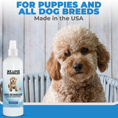 We Love Doodles Aerosol Desenredante para perros, perro con pelo brillante gracias al acondicionador.