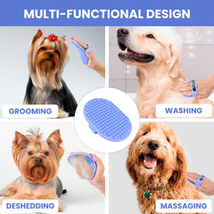 We Love Doodles: perro disfrutando masaje durante el baño