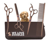 We Love Doodles tijeras de peluquería para perros de hoja recta para cortes precisos