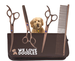 We Love Doodles tijeras de peluquería para perros de hoja recta para cortes precisos