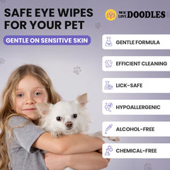 We Love Doodles toallitas oculares para perros limpieza suave y rápida