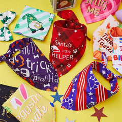 Bandana Weewooday para perro con tema pascua, colores brillantes para sesiones y fotos.