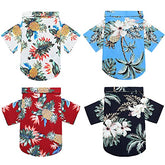 Weewooday camiseta para perro veraniega hawaiana florales, ideal para paseos frescos