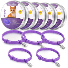 Weewooday collar calmante para gatos morado, ayuda a tranquilizar felinos al oler la fragancia