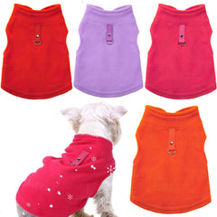 Sudadera para perro Weewooday con aro de correa para inviernos cálidos