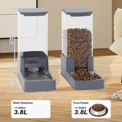 Dispensador de agua por gravedad Wefeedy en acero inoxidable, evita desbordes.