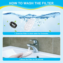WEIKEY filtros compatibles con fuente de acero inoxidable 3,2 L.