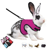 WeimoMonkey arnés para hurón con malla rosa, cómodo y transpirable para paseos.