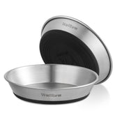 Wellbro plato de gatos en acero inoxidable para comida, cómodo para bigotes.
