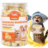 Wellix bocadito salmón crujiente para gatos y perros, ideal para premiar