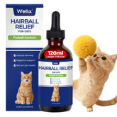 Wellix drops para bolas de pelo en gatos, alivio práctico al comer