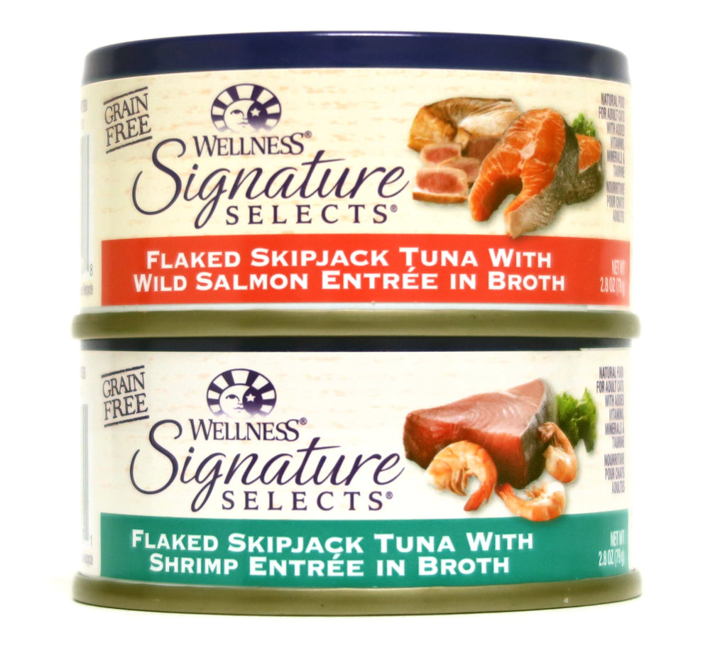 Wellness Signature Selects variedad salmón y camarón, opción sabrosa para la dieta del gato