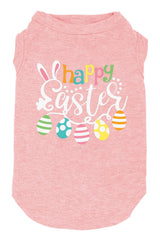 weokwock camiseta de Pascua para perro rosa, frontal, cómodo para paseos