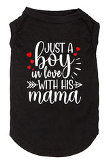 weokwock camiseta perro niño enamorado de mamá en negro, ideal para paseos diarios