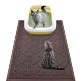 WePet alfombrilla para caja de arena gatos grande marrón protege el suelo
