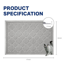 WePet alfombrilla con ranuras y malla, reduce derrames y mantiene patas limpias.
