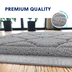 WePet alfombrilla de vinilo sin ftalatos, protege suelos y es segura para gatos.