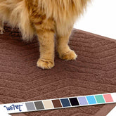WePet gato alfombrilla para caja de arena marrón 35x23; retiene arena y protege el piso