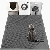 WePet alfombrilla para caja de arena, XXL, gris, captura la arena y facilita la limpieza.