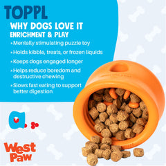 WEST PAW Toppl, dispensador de premios para kibble y snacks.