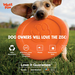 West Paw Zisc disco suave para mordida, amable con la boca y para juegos prolongados.