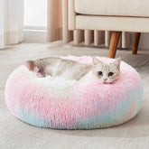 Western Home WH cama donut calma con pelaje suave para mascotas