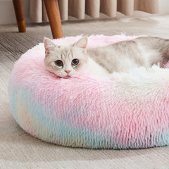 Western Home WH cama donut tejido peluche sintético para descanso cómodo