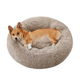 Cama Western Home WH con peluche suave para perros y gatos, ideal para descanso cómodo.