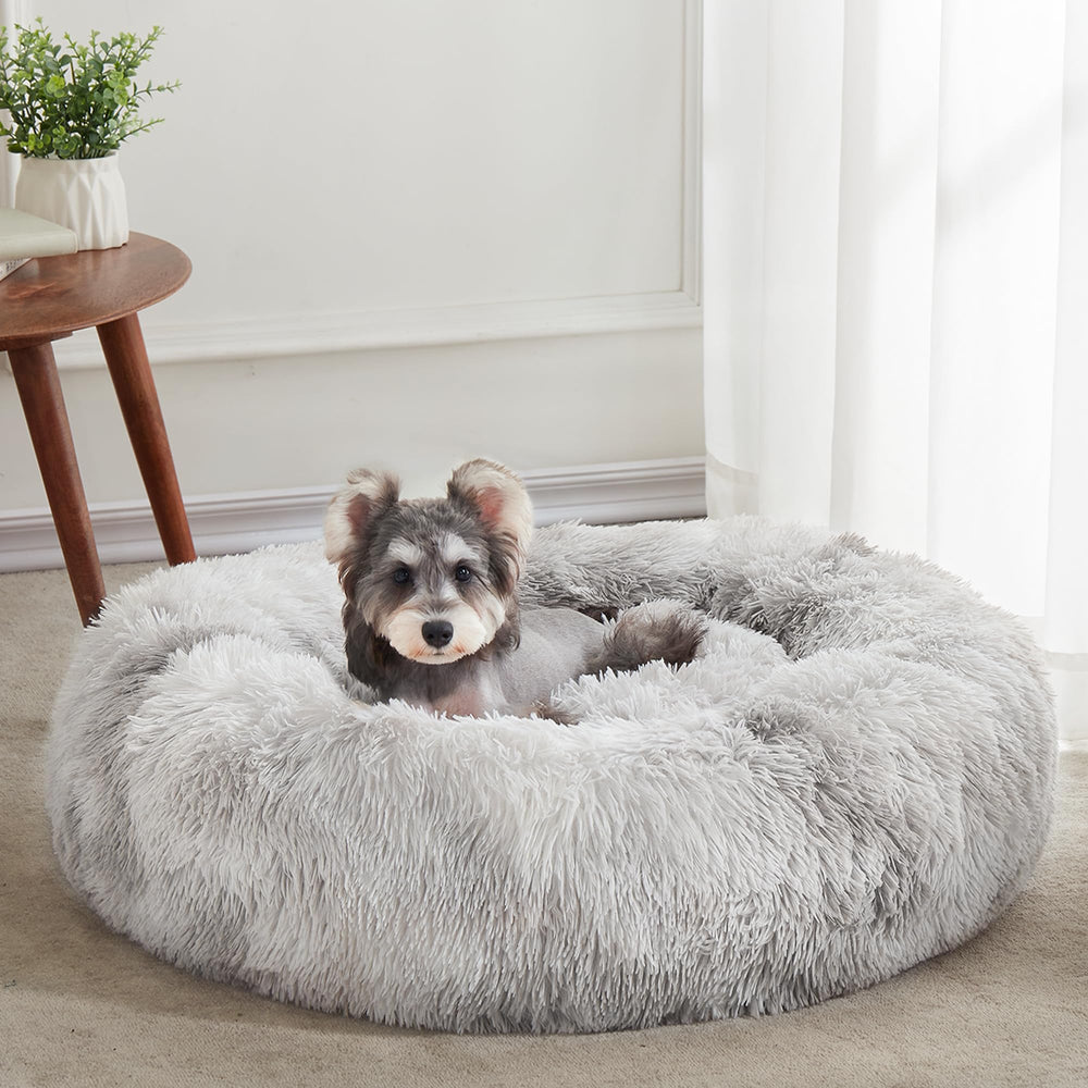 WESTERN HOME WH cama redonda para perros y gatos con felpa suave, descanso cómodo.