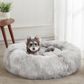 WESTERN HOME WH cama redonda para perros y gatos con felpa suave, descanso cómodo.