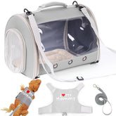 Mochila porta reptiles WEVONIGU con burbuja, vista amplia para supervisión.
