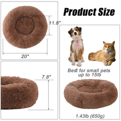 WgoogW cama donut lavable para gatos pequeños, cómoda y fácil de limpiar.