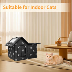 WHDPETS casa grande para gatos exterior incluye estera acolchada para mayor confort