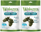 Whimzees Alligator, masticables dentales en vista frontal, ayudan a la limpieza diaria