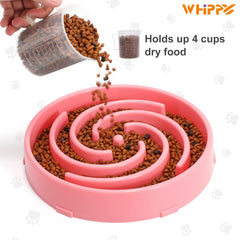 WHIPPY diseño laberinto con capacidad de 3 tazas para perros grandes.