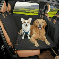 Whisker Bark cubre asiento trasero con base dura para estabilidad durante viajes