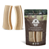 WhiteTail Naturals: asta dividida ciervo grande para perros grandes, masticación duradera.
