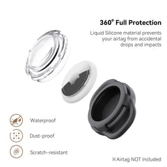 WhoseID protector para collar AirTag, diseño ligero que no interfiere con la señal.