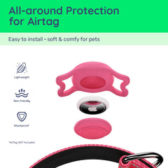 WhoseID collar AirTag con cierre de seguridad, ayuda a evitar aperturas accidentales.
