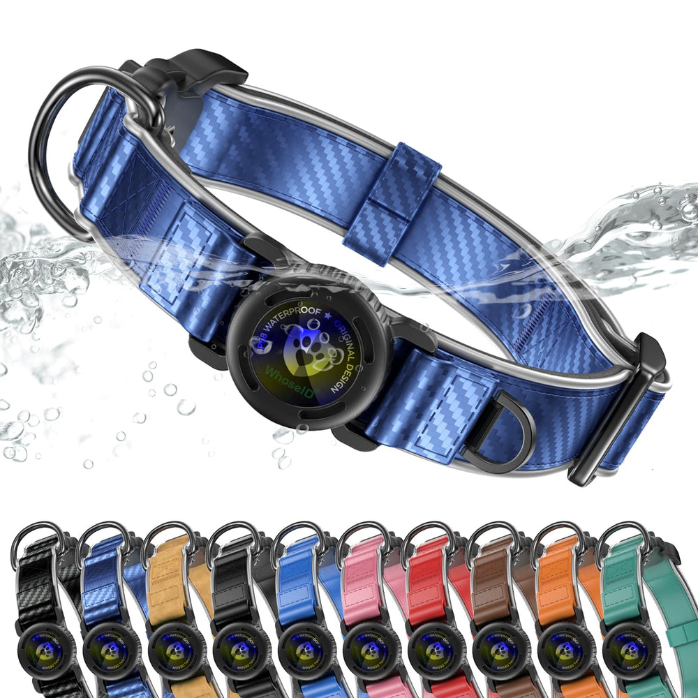 WhoseID collar con localizador Apple integrado para seguimiento seguro