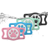 WhoseID soporte AirTag en collar de perro con ajuste flexible para anchuras variables.