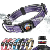 WhoseID collar con soporte AirTag integrado para rastreo continuo.