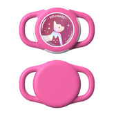 Funda WhoseID AirTag para collar rosa, protección impermeable para mascotas
